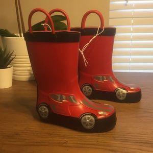 Boys Racecar Rainboots